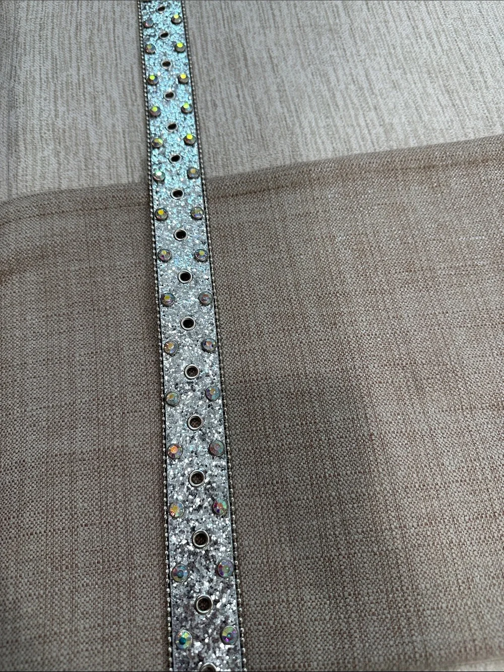 Silver Crystal-Embellished Women's Belt